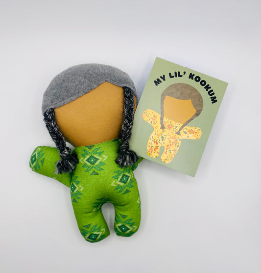 Lil Kookum Doll (Green Print)